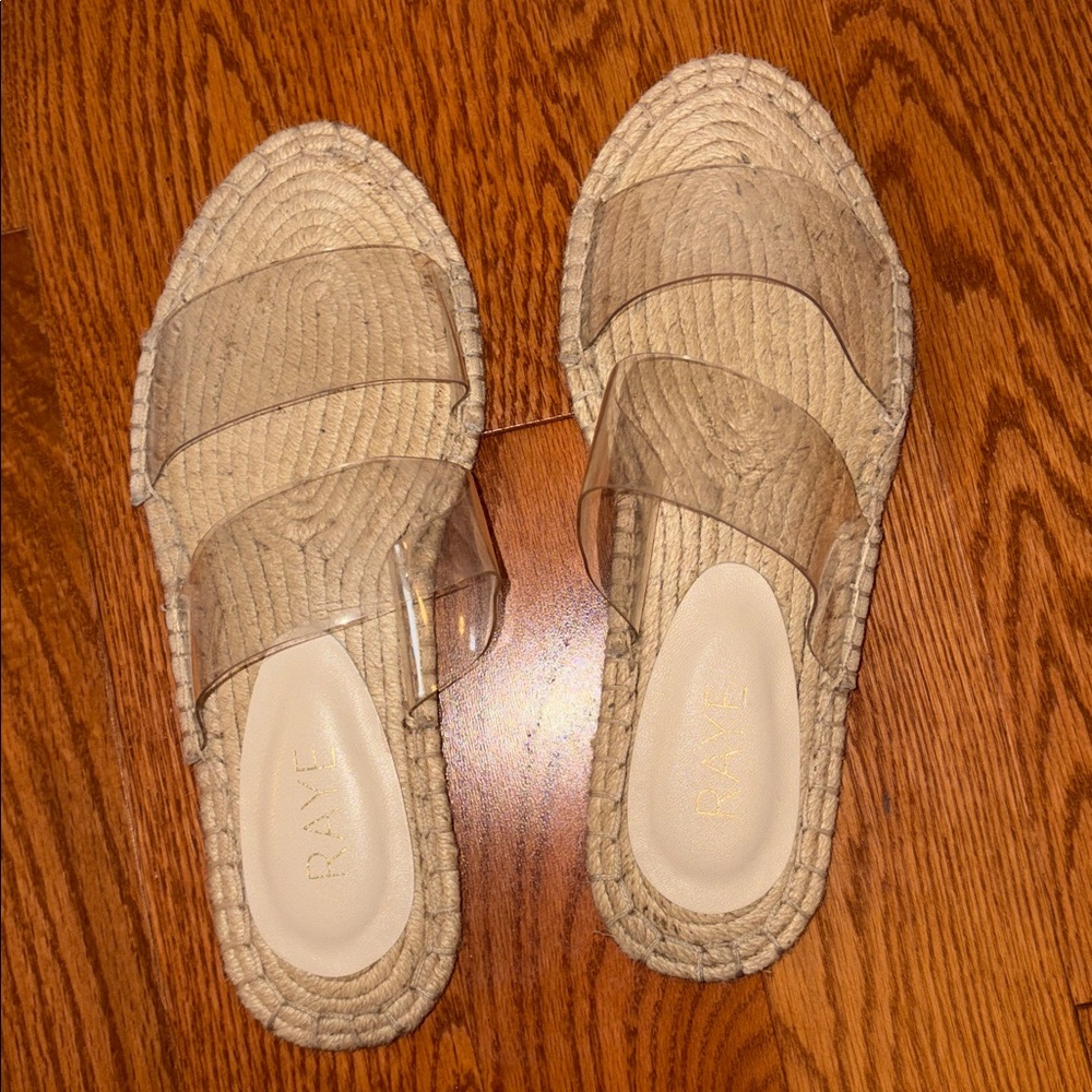 RAYE Espadrille Clear Double Strap Sandal